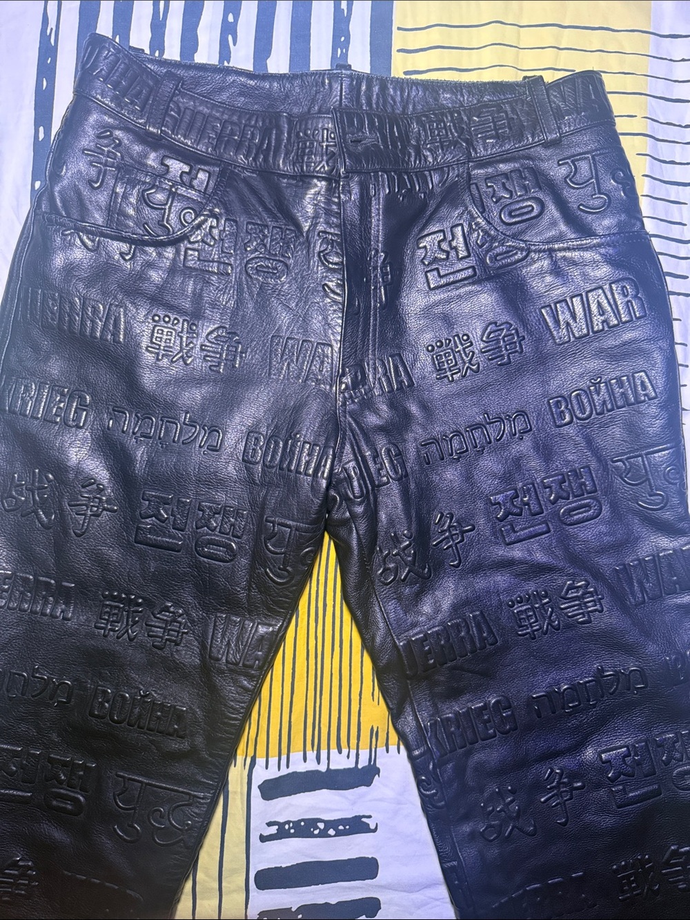 Leather Embossed Pants
